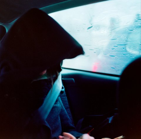 Céline dans la voiture de Xavier